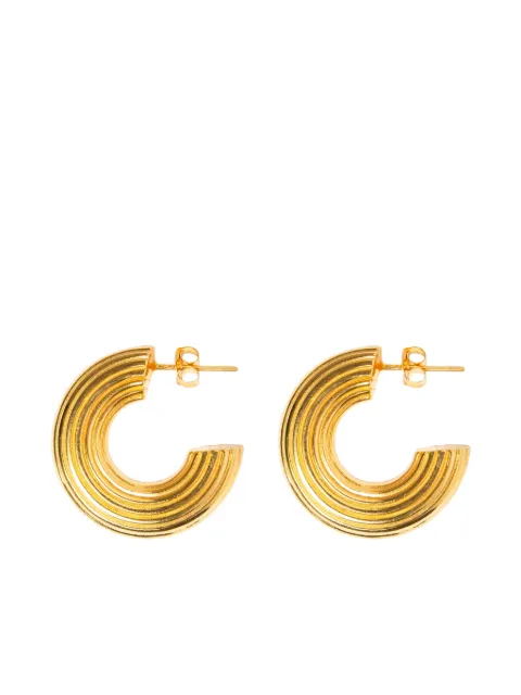 Nassimoto textured hoops earrings Gold NASS18GOL