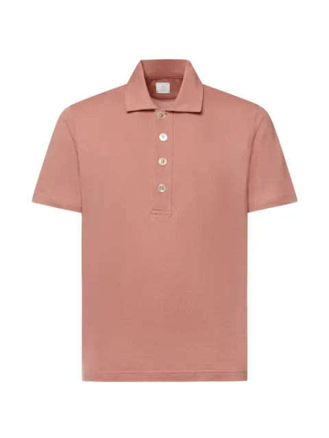 Eleventy buttoned polo shirt Pink M75POLM05TES0M12099