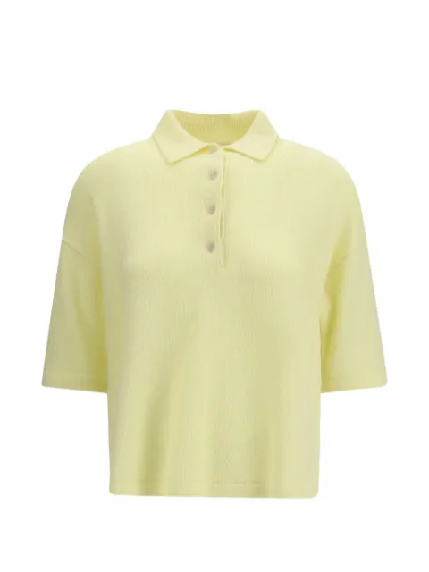 Allude button short-sleeve knitwear Yellow 26211164