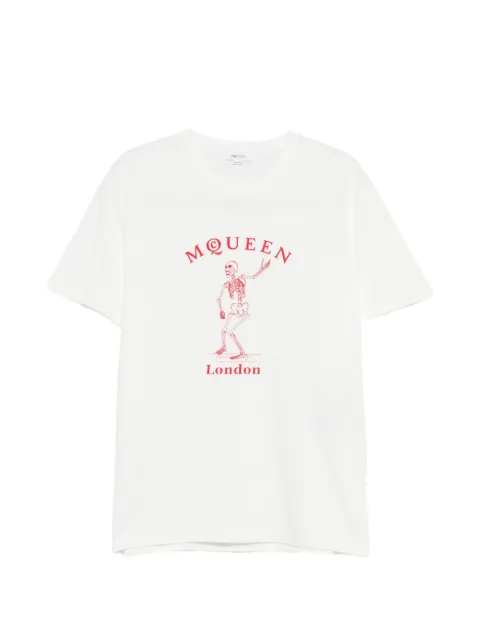 Alexander McQueen skeleton-graphic T-shirt White 857152QTAEI