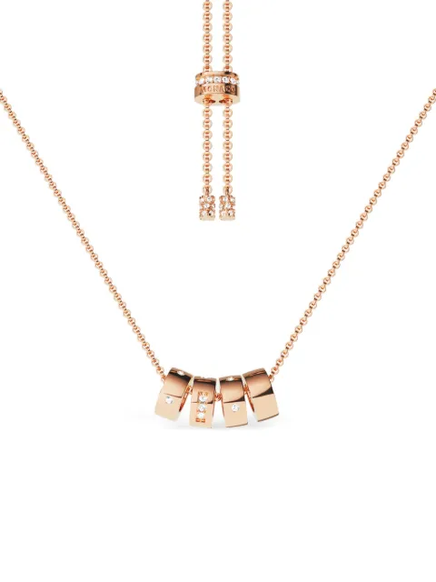 APM Monaco Love Morse Code adjustable necklace Pink PC7818OX