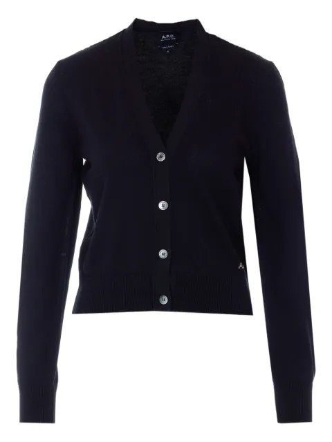 A.P.C. embroidered-logo cardigan Black COEZJF22330LZZ