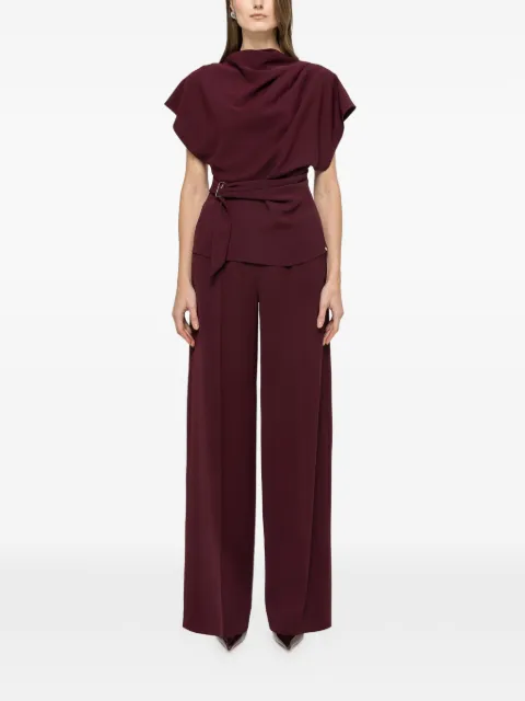 NISSA pressed-crease trousers Red P16589