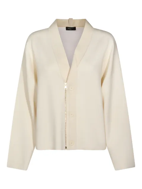 Fabiana Filippi zip-button long-sleeve cardigan Neutrals MAD266F027L7860145