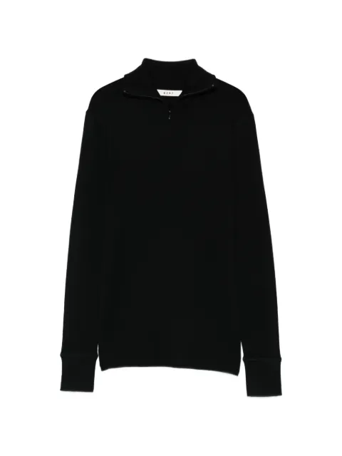 6397 zip-up collar sweater Black NSW716