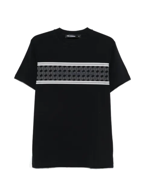 Karl Lagerfeld logo-embossed T-shirt Blue 755037561221