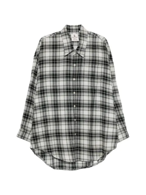 Denimist plaid-pattern long-sleeve shirt Green DSW4230