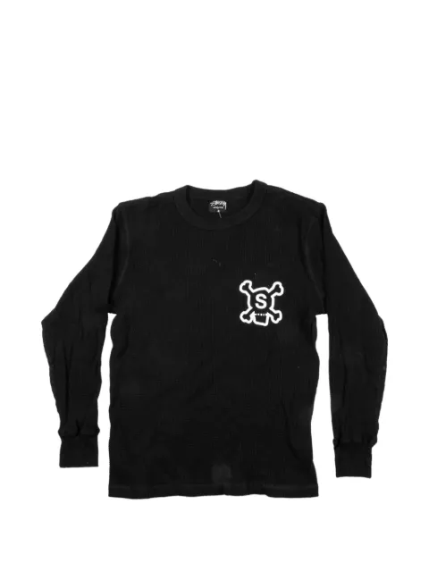 Stüssy skull-print long-sleeve T-shirt Black STUS321