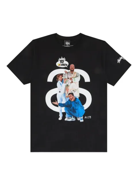 Stüssy Deadstock graphic print raps T-shirt Black STUS316