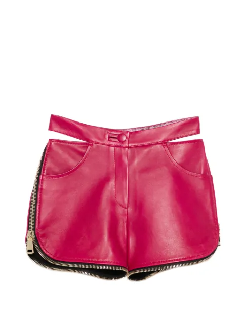 MITILIANE COUTURE side-zip leather shorts Pink 6008