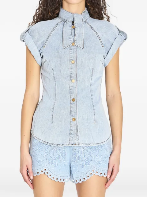 ZIMMERMANN tie-neck shirt Blue 7247TC26R