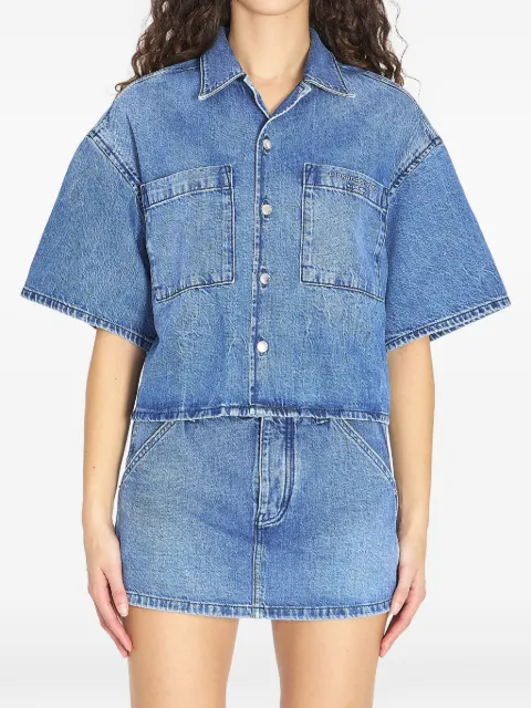 Alexander Wang cropped denim shirt Blue 4DC1261938