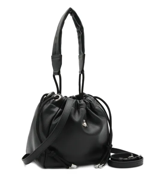 Vivienne Westwood logo-plaque bucket bag Black 4C03000CUS000D
