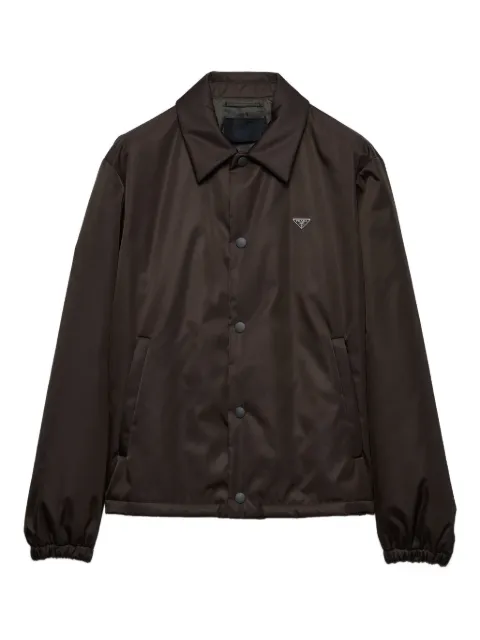 Prada triangle-logo jacket Green SGD110SOOO1WQ8