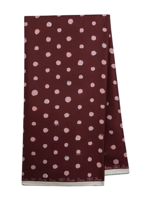FENDI Falena Dots foulard scarf Red FXT091AWEX