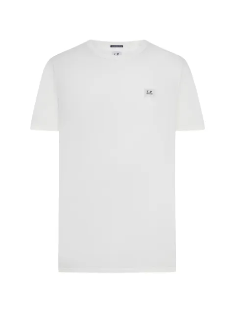 C.P. Company mercerized jersey 70/2 gasato short sleeve patch T-Shirt White 20CMTS113A006374G103