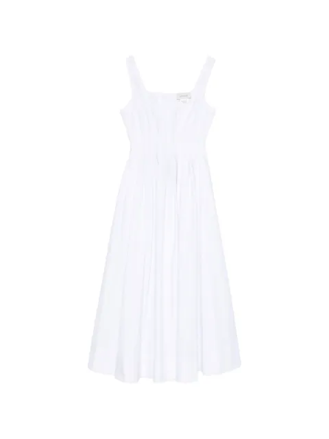 Sportmax Giro square-neck A-line maxi dress White 2612221092600
