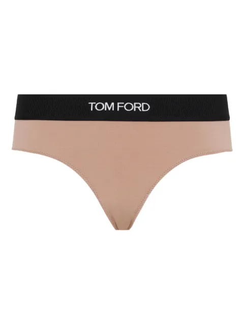 TOM FORD logo-lettering thongs Neutrals KNJ004JEX011