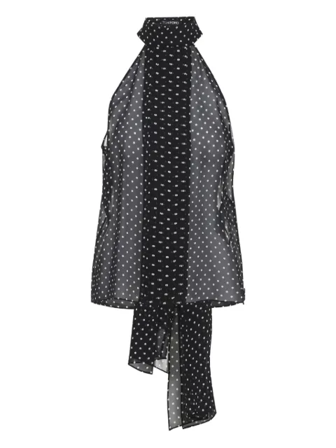 TOM FORD polka-dot blouse Black TS2141FAP249