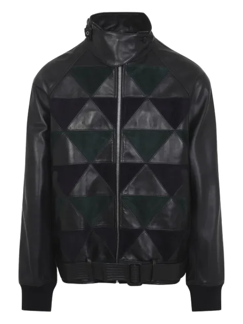 Lanvin geometric-panel leather jacket Black RMCO0431L063H25