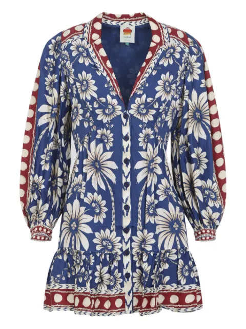 FARM Rio floral button dress Blue 350091