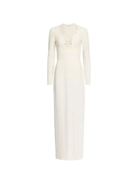 Elie Saab loing-sleeve maxi dress Neutrals D0857NF25CDE04