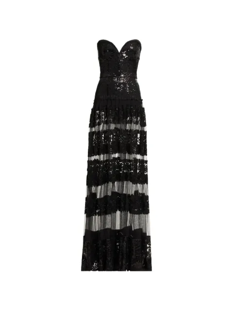 Elie Saab sequin-embellishment maxi dress Black D0979NF25YA052