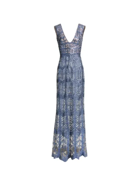 Elie Saab sequin-embellished maxi dress Blue D0921NF25YA046