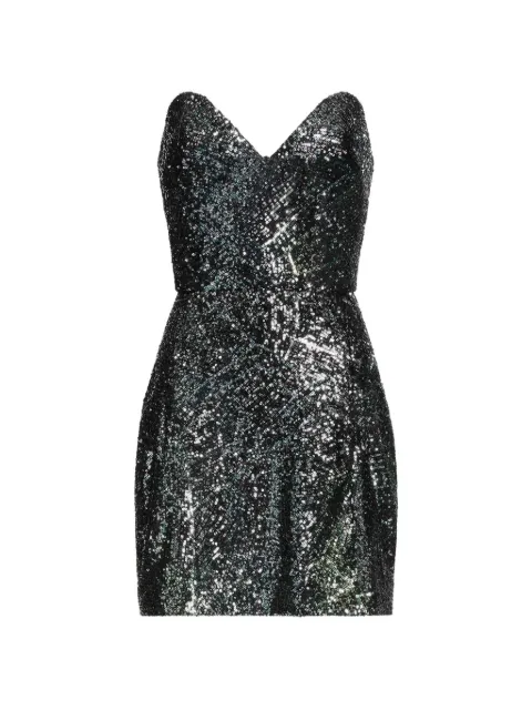 Elie Saab sequin-embellished heart-shaped mini dress Black D0875PF25PA012