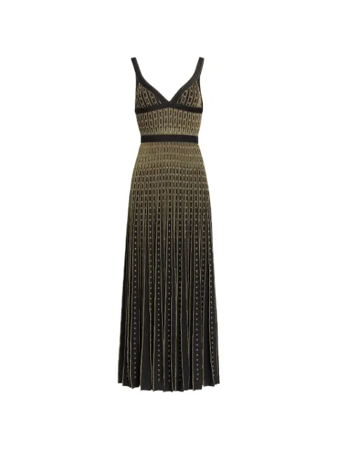 Elie Saab V-neck midi dress Black D0933NF25VI001