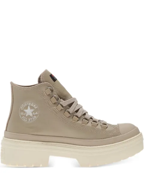 Converse Chuck Taylor All Star lugged-heel platform leather boots Neutrals A12981C