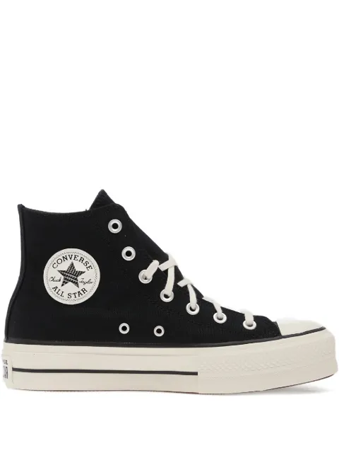 Converse Chuck Taylor All Star Lift floral-patch platform-sole sneakers Black A15534C