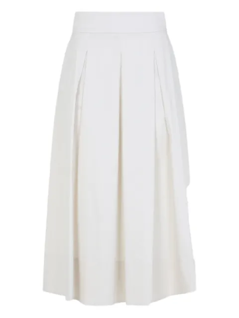 Peserico side-pockets midi skirt White A0553701979