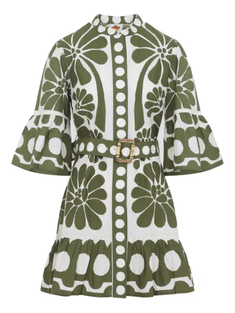 FARM Rio Green Palermo belted dress Green 344602
