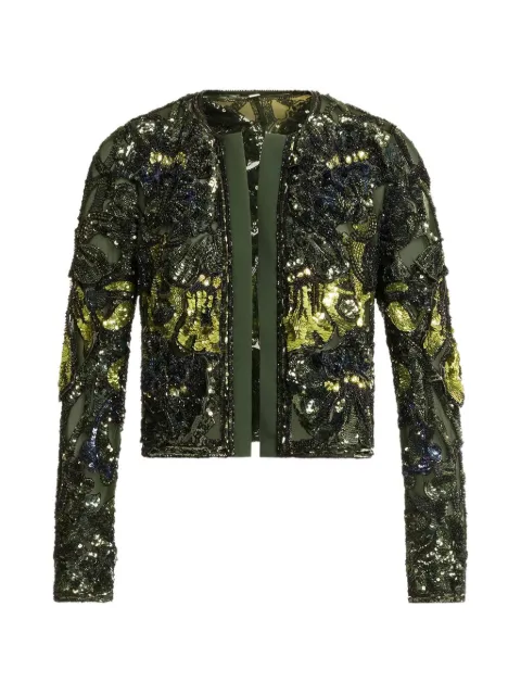 Elie Saab bead-embroidered jacket Green J0172NF25BE042