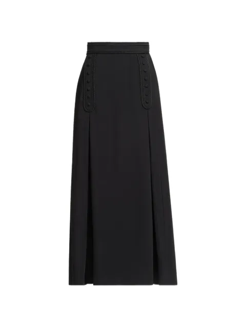 Elie Saab cord-embellishment midi skirt Black SK230EF25CD020