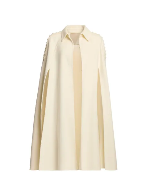 Elie Saab shoulder-embellished cape Neutrals J0178EF25WO003