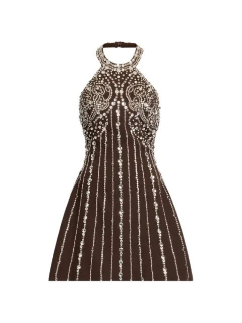 Elie Saab stud-embellishments mini dress Brown D0971NF25BEC07