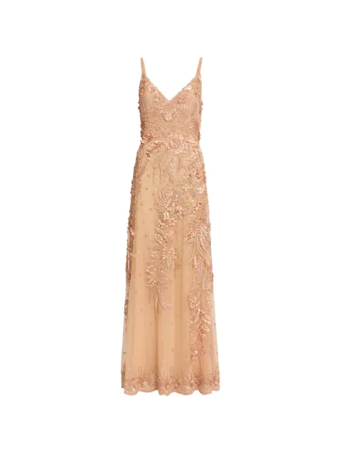 Elie Saab bead-embroidered maxi dress Neutrals D0900NF25BE044