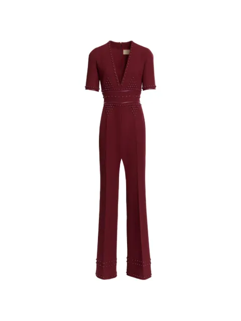 Elie Saab stud-embellished jumpsuit Red JU111EF25WOL03
