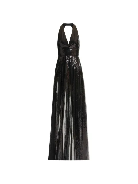 Elie Saab sequin-embellished V-neck maxi dress Black D0879NF25PA011