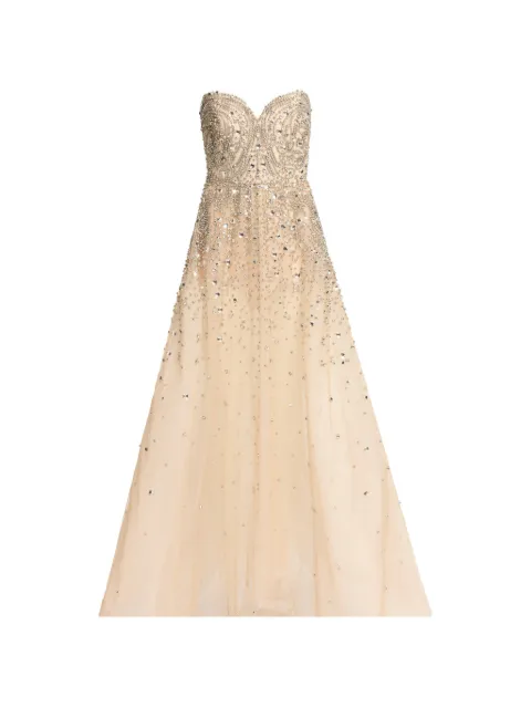 Elie Saab stud-embellished maxi dress Neutrals D0972NF25BEC07