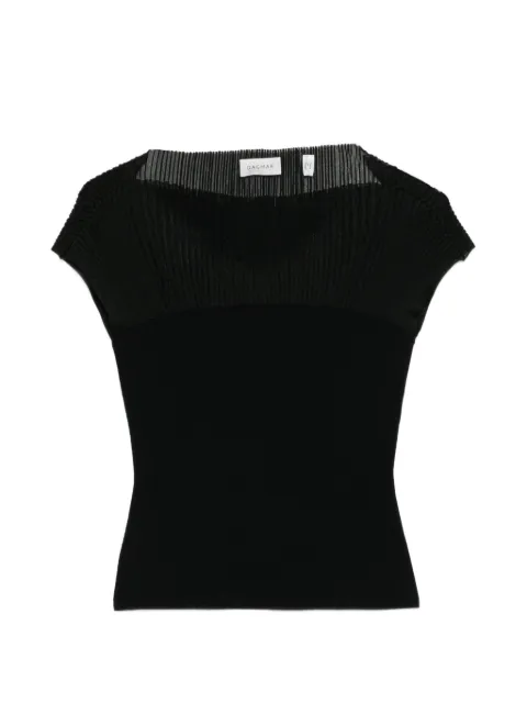 House Of Dagmar contrast knitted top Black 261F107