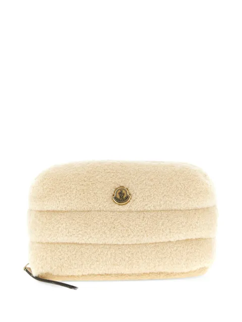 Moncler Caradoc quilted teddy makeup bag Neutrals L109B6A00003M9570