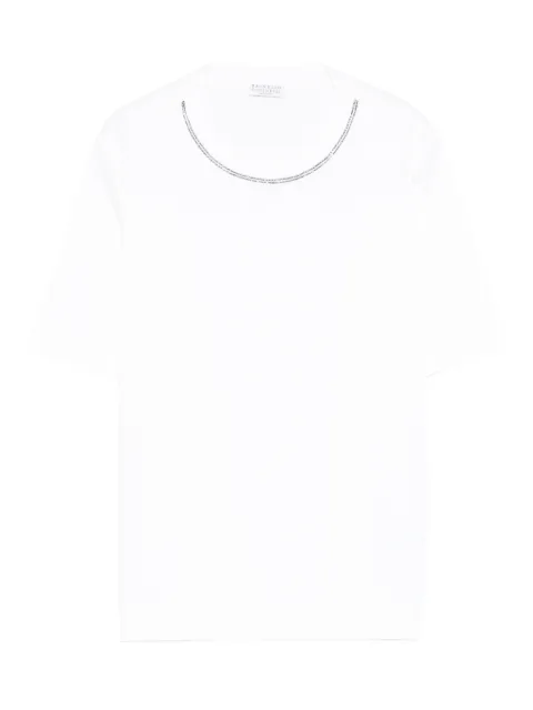 Brunello Cucinelli embellished T-shirt White M0T81BZ100C6159