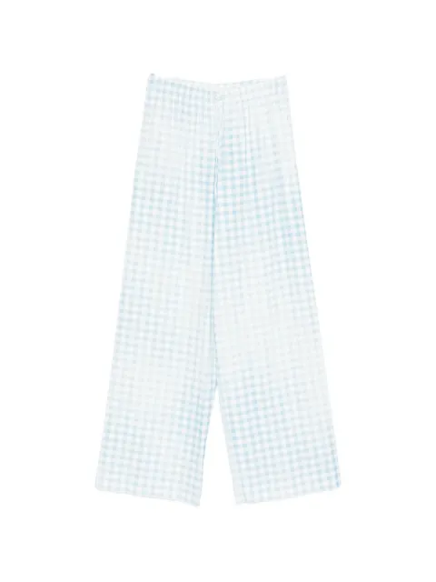 Ermanno Scervino gingham-pattern trousers White D482P355QYG