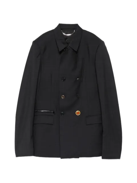 Martine Rose double-breasted zip-up jacket Black 371WT16036