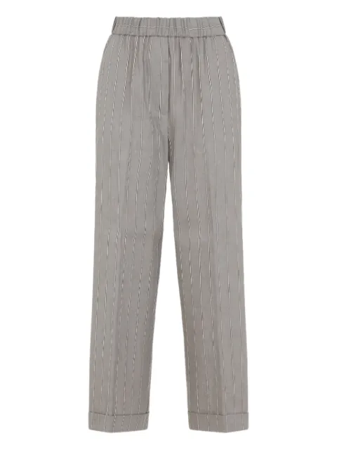 Peserico elastic-waist trousers Brown A0403600676