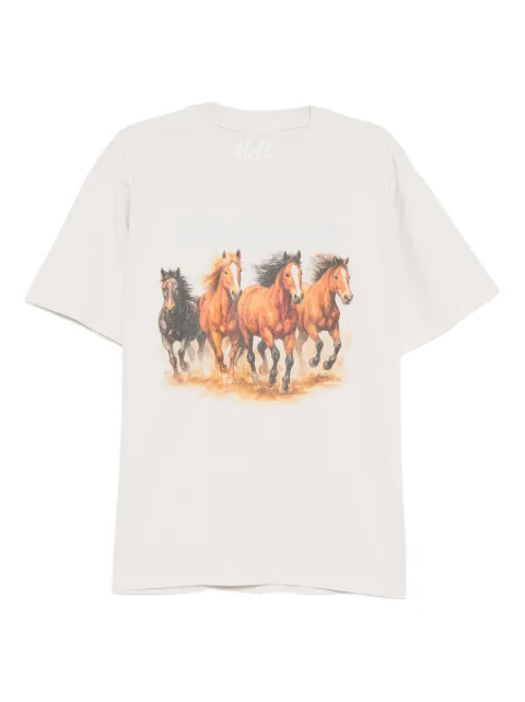 Melt horse-print T-shirt Neutrals MS5131