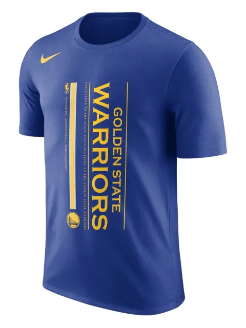 Nike NBA DRI-fit golden state warriors design T-shirt Blue AQ6865